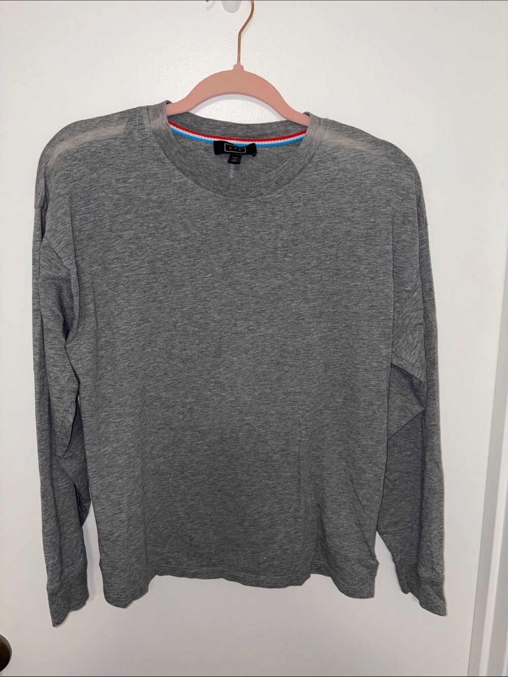 AYR Gray Long Sleeve Crewneck Tee Shirt XS